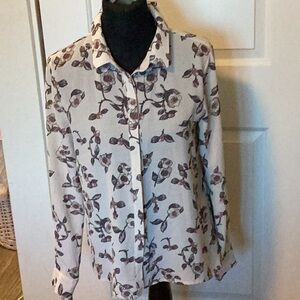 P I T Amsterdam Floral Button-Up Blouse 4